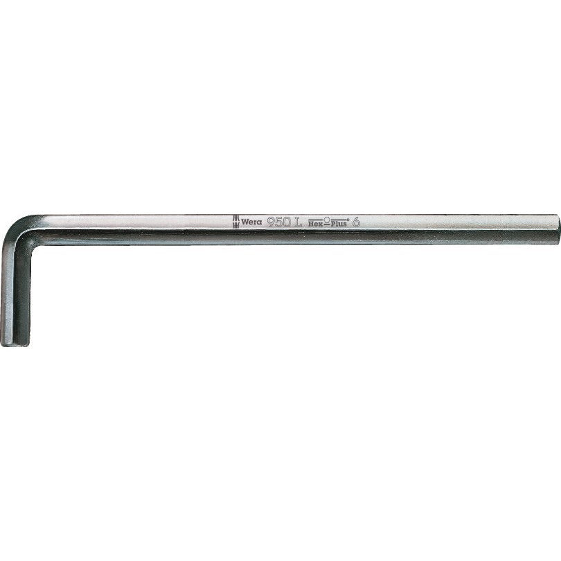 Wera 950 L L-key, metric, chrome-plated, 10 x 219 mm