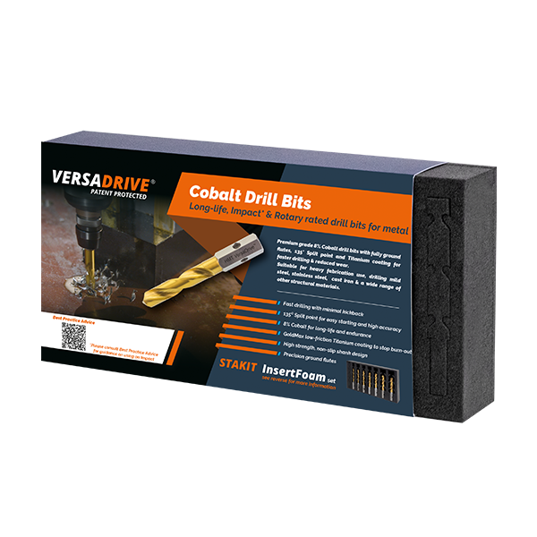 HMT VersaDrive Cobalt Drill InsertFoam Set: 10.2, 11.5, 12, 13, 14, 16, 18mm