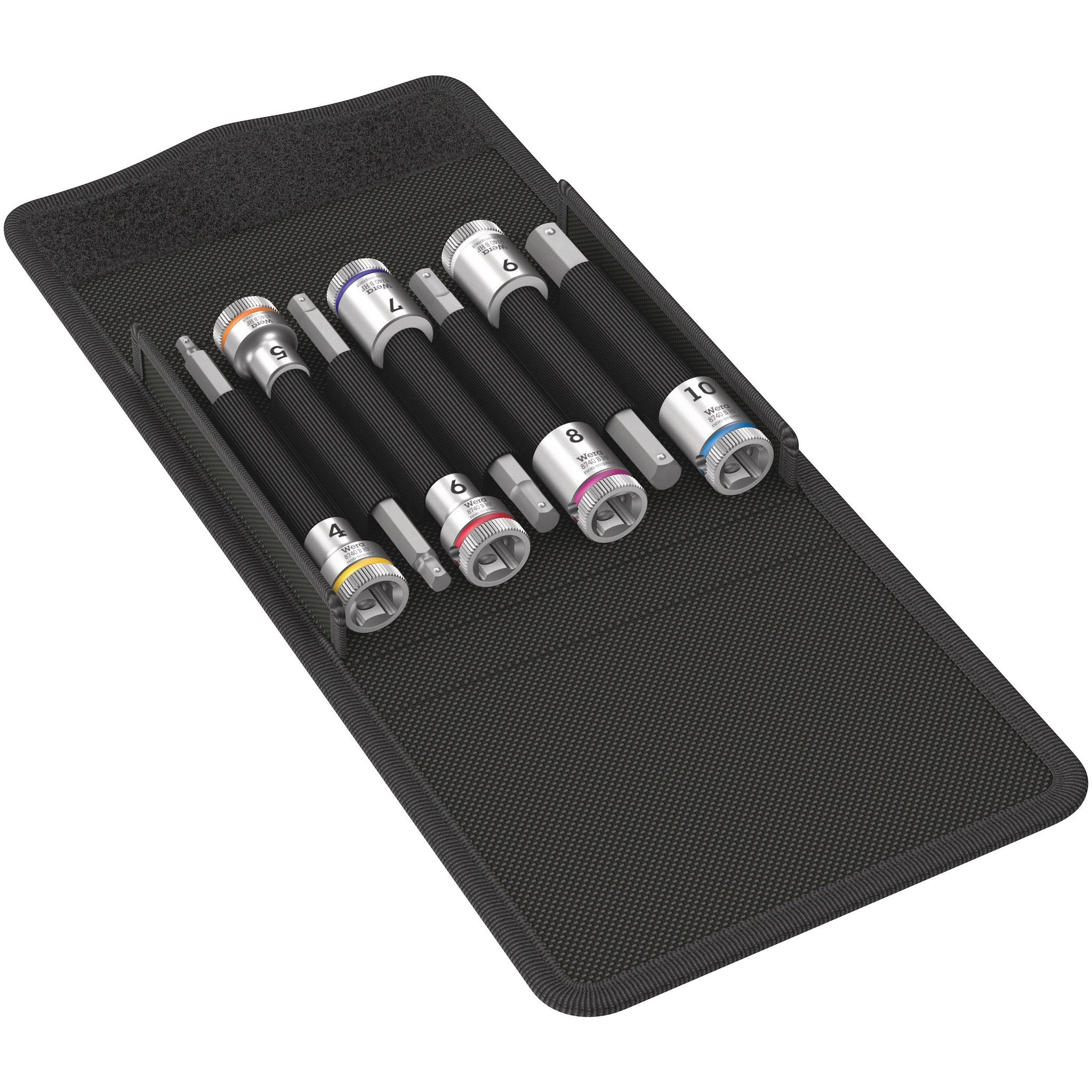 Wera 8740 B HF 1 Zyklop bit socket set with holding function, 3/8" drive, 7 pieces