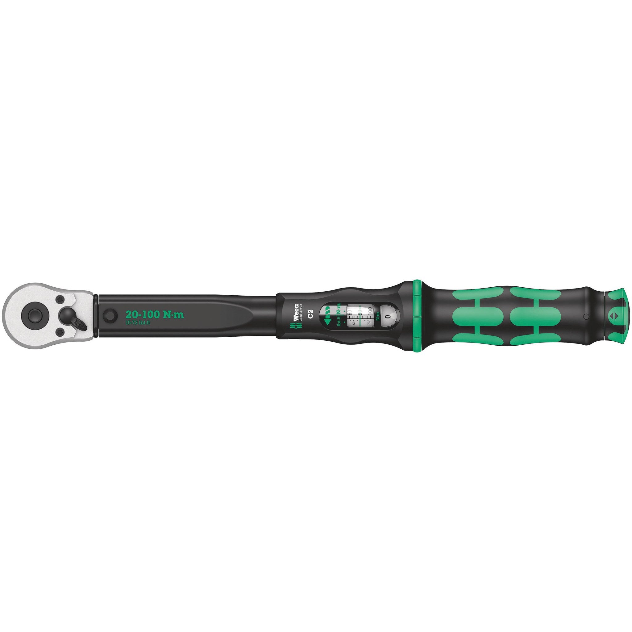 Wera Click-Torque C 2 torque wrench with reversible ratchet, 20-100 Nm, 1/2" x 20-100