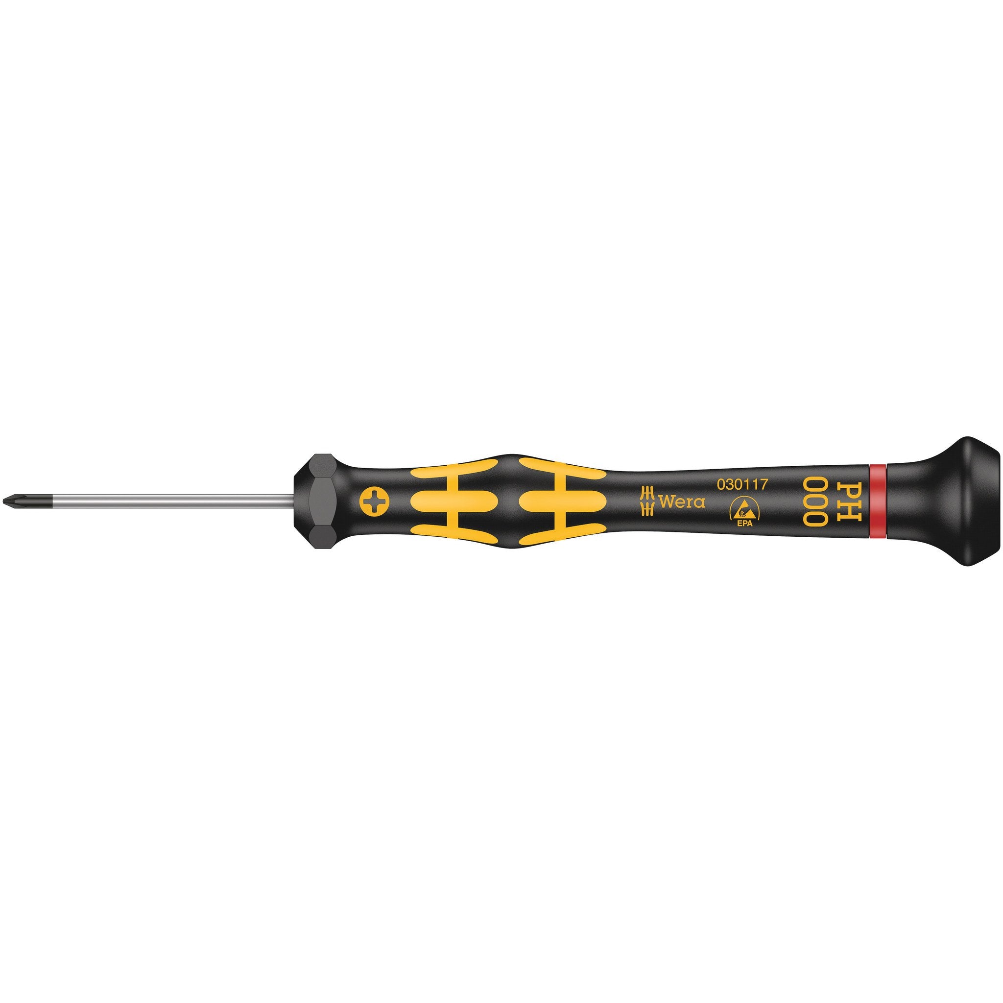 Wera 1550 PH ESD Kraftform Micro screwdriver for Phillips screws, PH 000 x 40 mm