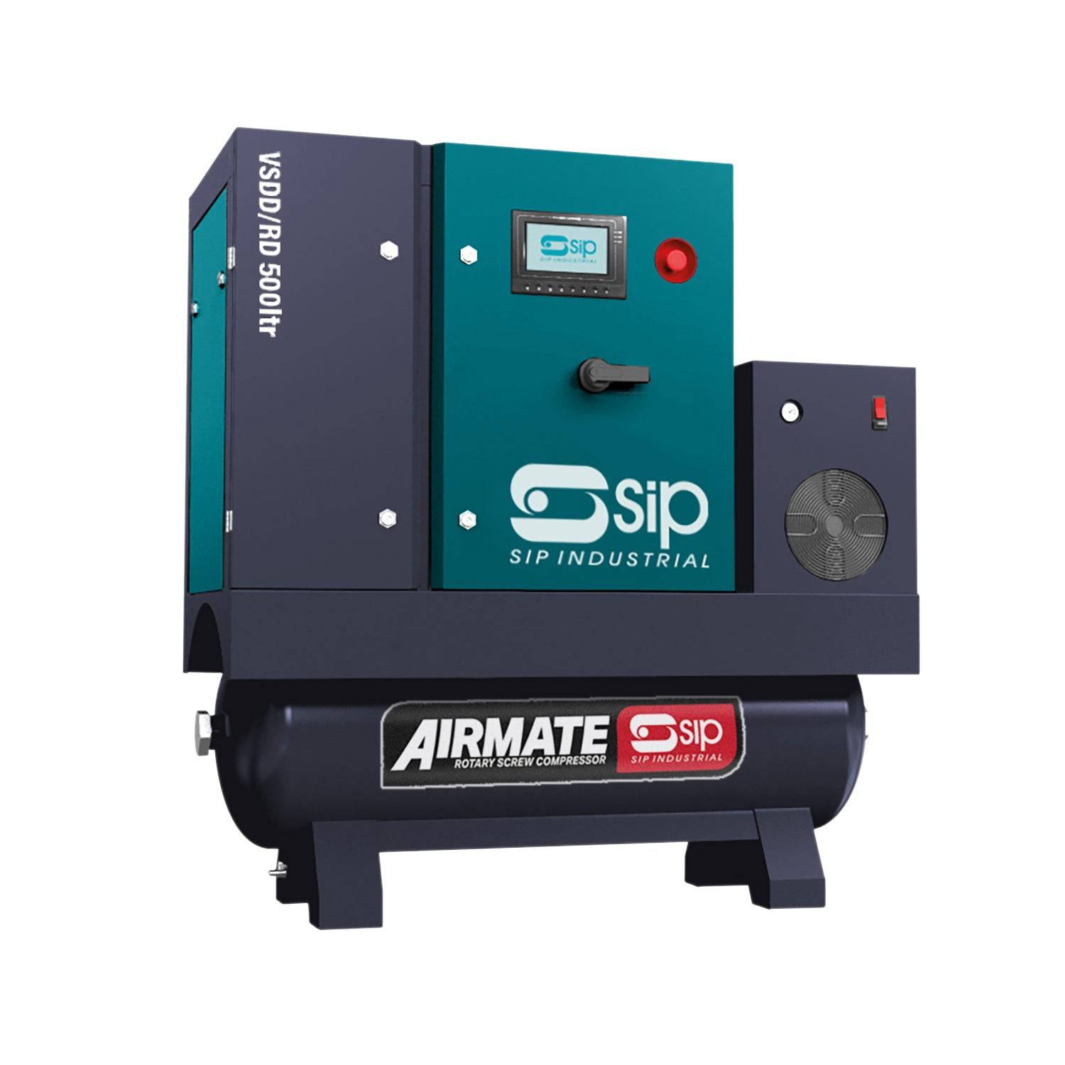 SIP VSDD/RD 11kW 8bar 500ltr 400v Rotary Screw Compressor with Dryer