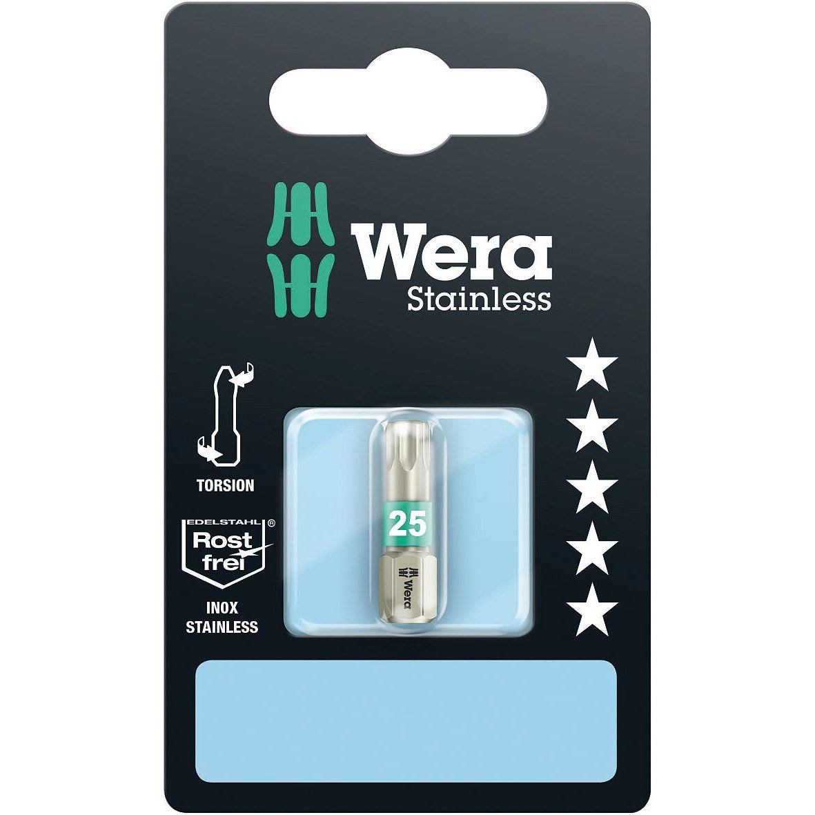 Wera 3867/1 TS SB TORX® bits, stainless, TX 25 x 25 mm