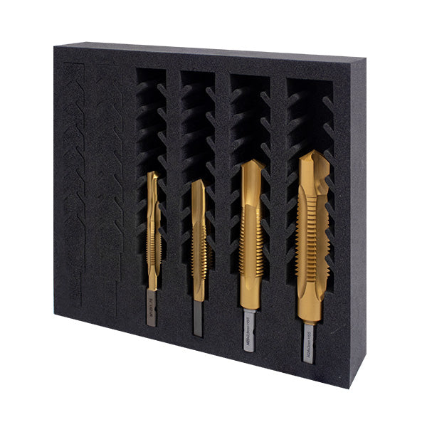 HMT VersaDrive HD Combi Drill-Tap InsertFoam Set, 1/2, 5/8, 3/4, 1” UNC Combi Drill Taps