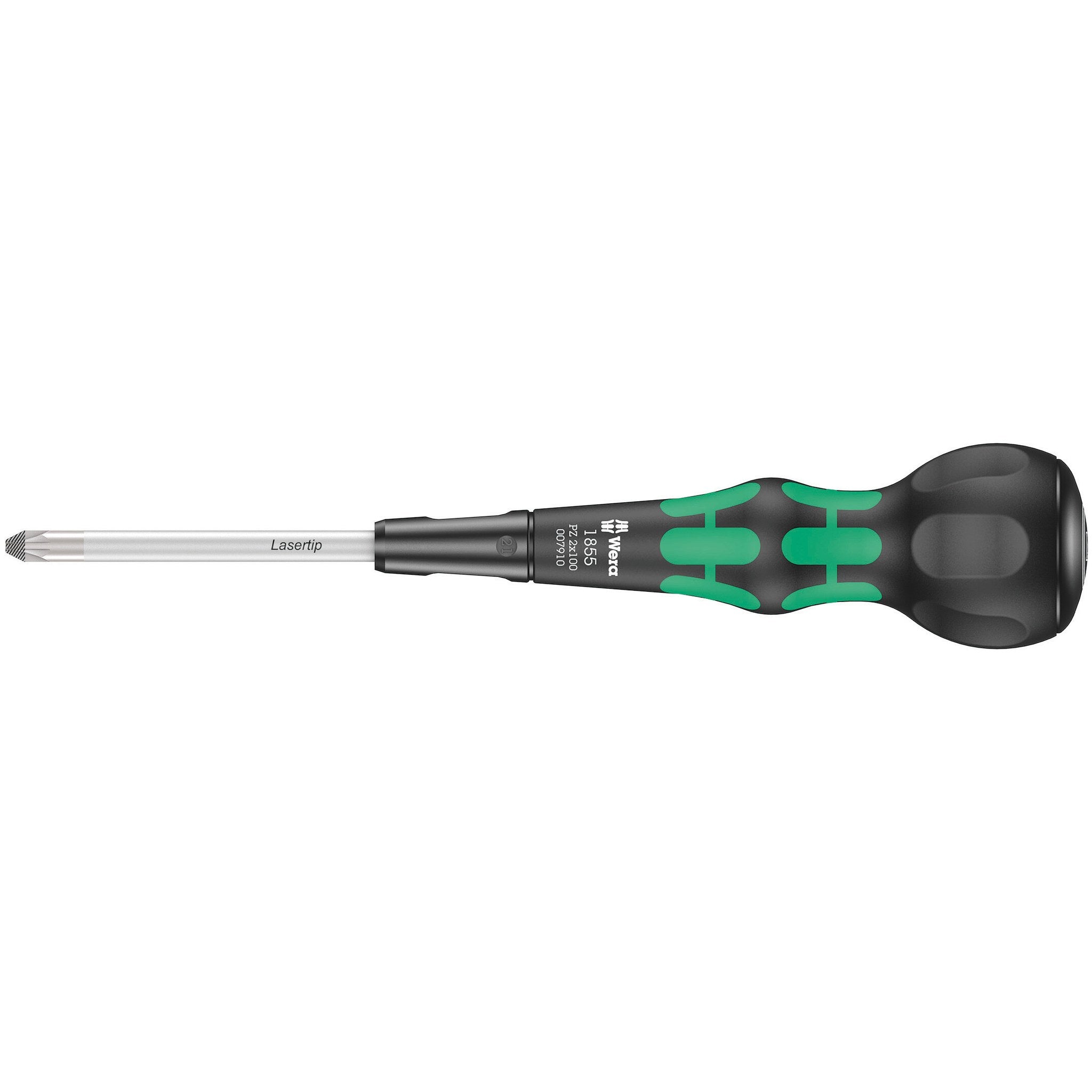 Wera 1855 PZ Kraftform Ball-Grip Pozidriv-head screwdriver, PZ 2 x 100 mm