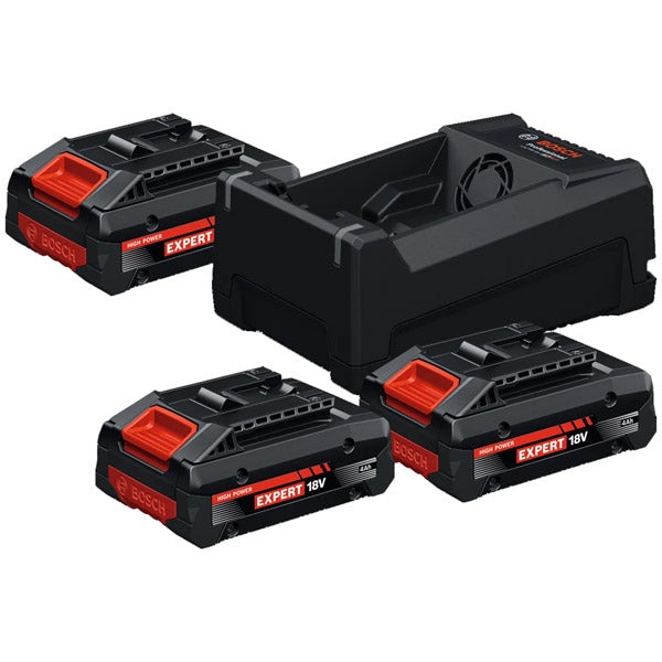 Bosch EXPERT 3 x 4Ah Battery & Charger Set