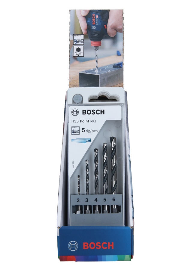 Bosch HSS PointTeQ Hex Drill Bit Set - 5pc