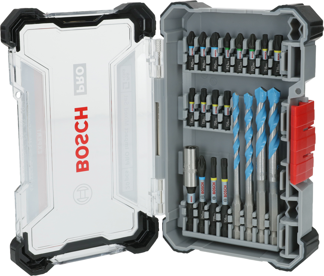 Bosch PRO Impact Mixed Drill & Bit Set - 20pc