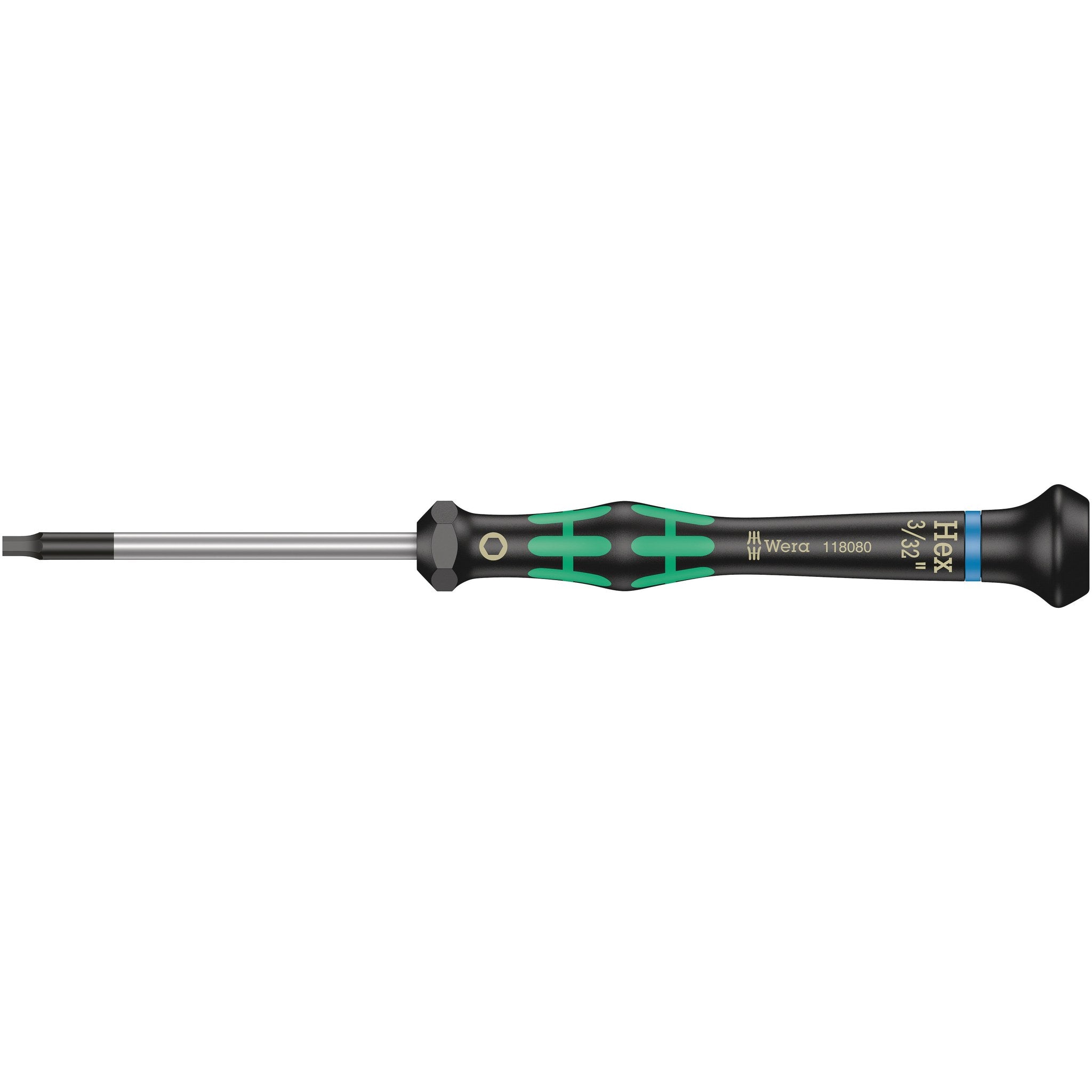 Wera 2054 Screwdriver for hexagon socket screws for electronic applications, 3/32" x 60