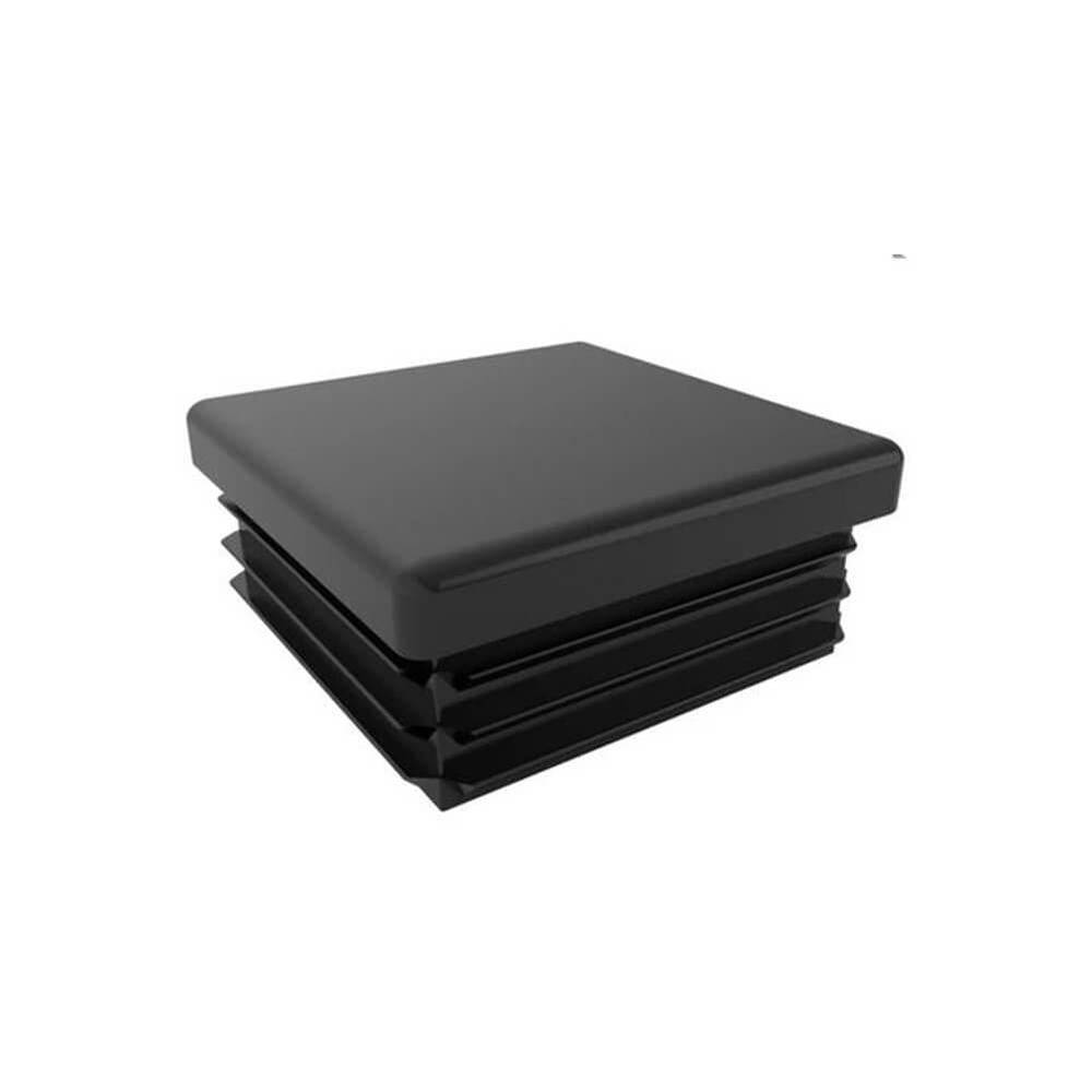 Tube Inserts 50mm Square 2.0-3.2mm Tube Black Plastic