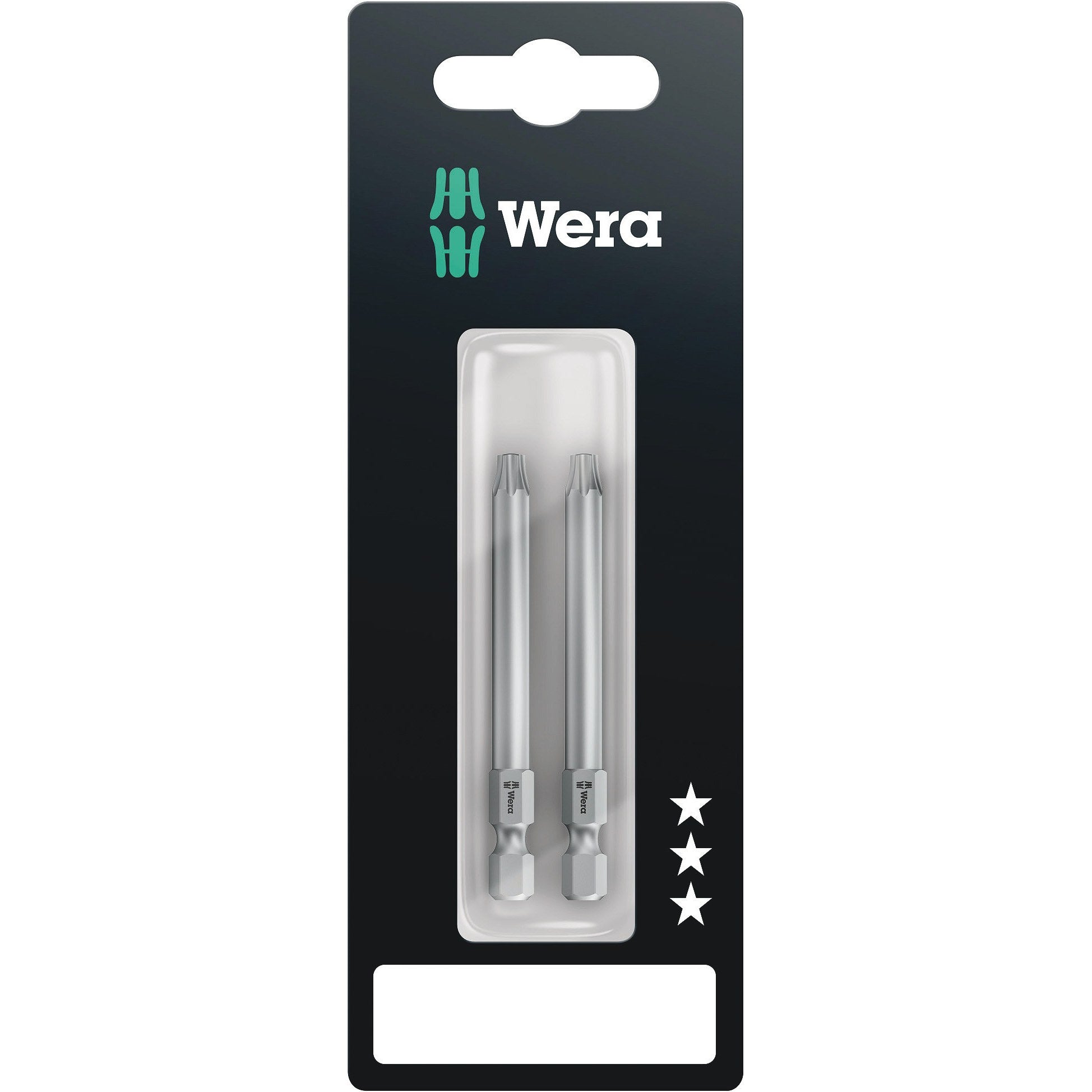 Wera 867/4 Z TORX® BO SB bits with bore hole, TX 20 x 70 mm, 2 pieces
