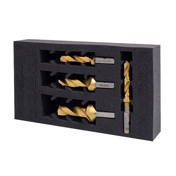 HMT VersaDrive DrillSink Bit InsertFoam Set, Contains 8/12.4mm, 10/16.5mm, 12/20.5mm, 14/25mm