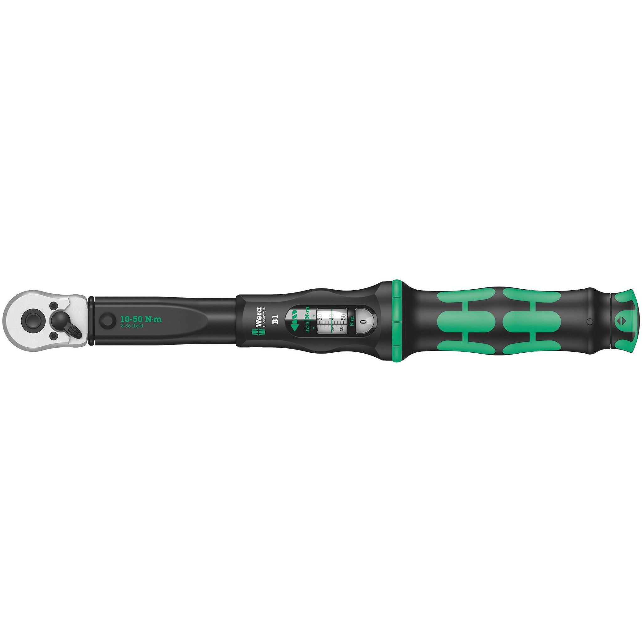 Wera Click-Torque B 1 torque wrench with reversible ratchet, 10-50 Nm, 3/8" x 10-50