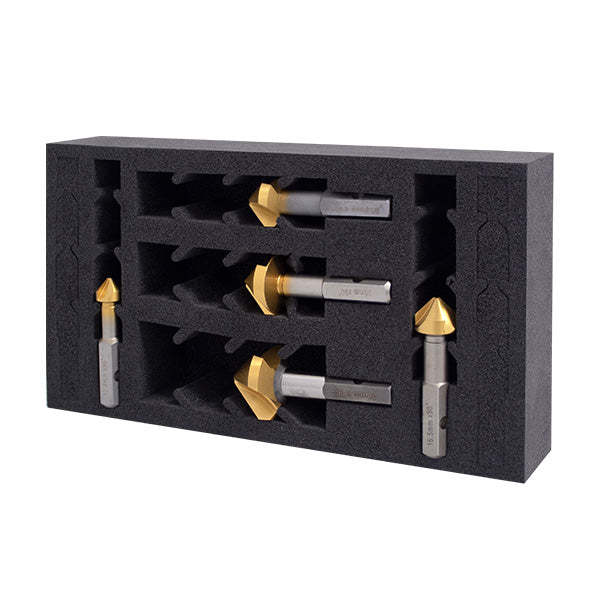 HMT VersaDrive Countersink InsertFoam Set, 3/8, 1/2, 5/8, 3/4, 1"