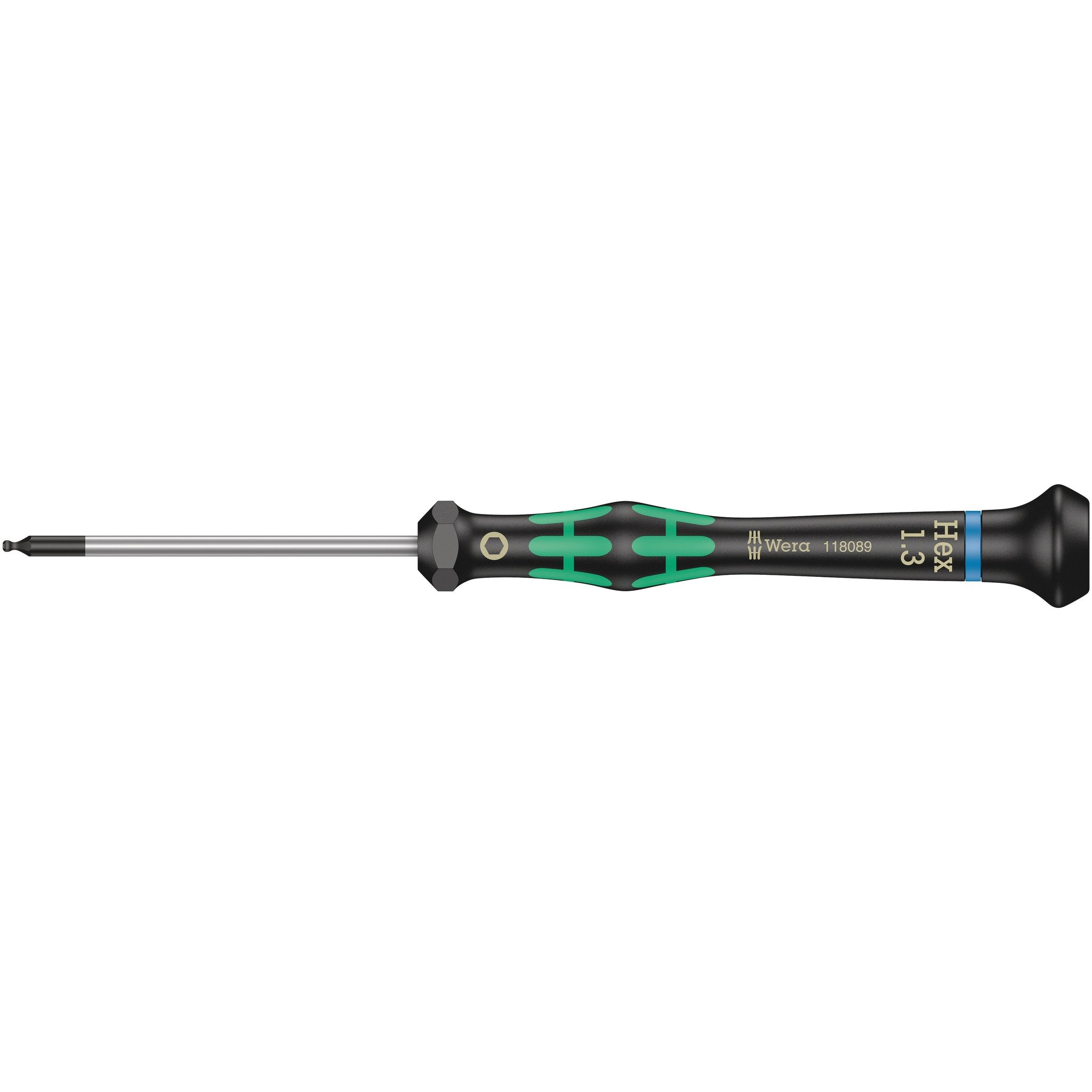 Wera 2052 Ball end hexagon screwdriver for electronic applications, 1.3 x 60 mm