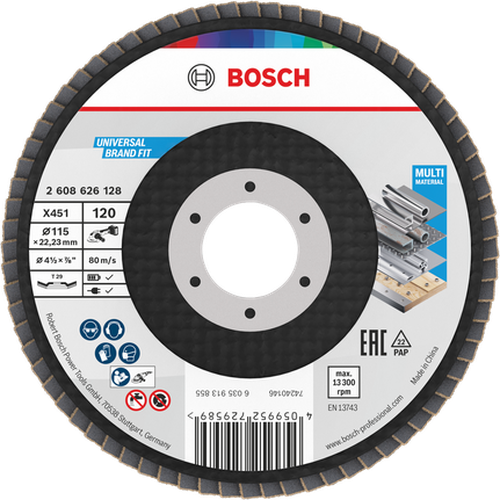 BOSCH Flap Disc x451 115mm T29 p120