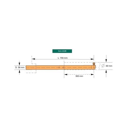 Reduced Size Arm D=36mm L=380-700mm