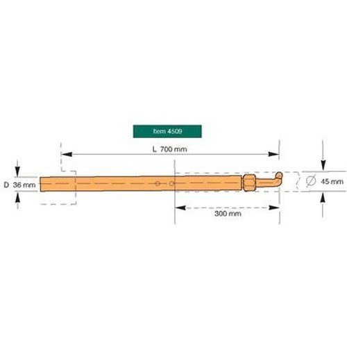 Reduced Size Arm D=36mm L=380-700mm