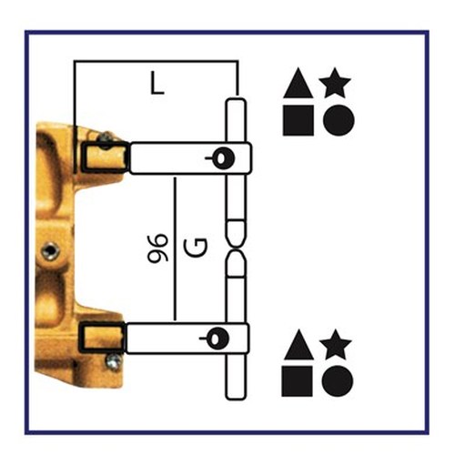 Arms c/w Electrodes Straight L=235mm (Pair) 18mm