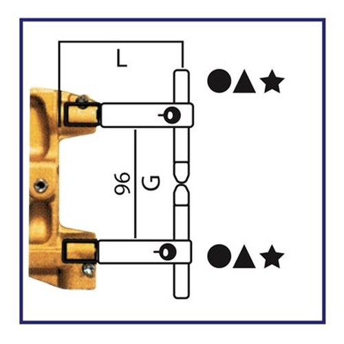Arms c/w Electrodes Straight L=382mm (Pair) 18mm