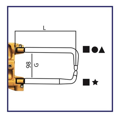 Arms c/w Electrodes Bent L=107mm (Pair) 18mm