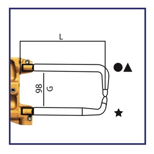 Arms c/w Electrodes Bent L=480mm (Pair) 18mm