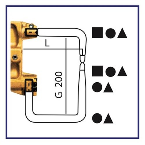 Arms c/w Electrodes Cranked L=480 x 200mm (Pair)