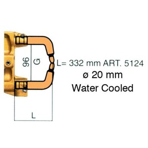 Water Cooled Arms Bent L=332mm D=20mm