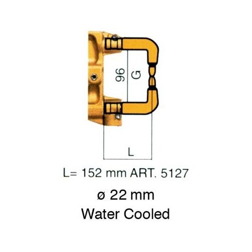 Water Cooled Arms Bent L=152mm D=22mm