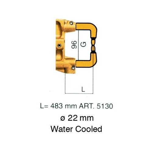 Water Cooled Arms Bent L=483mm D=22mm