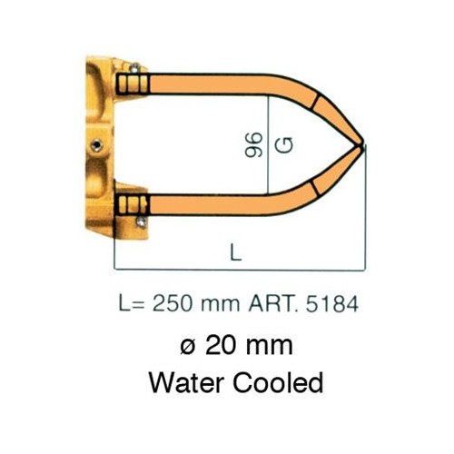 Water Cooled Arms Pincer L=250mm D=20mm