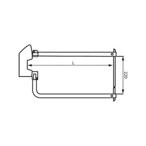 Arms c/w Electrodes Cranked L=500 x 220mm (Pair)