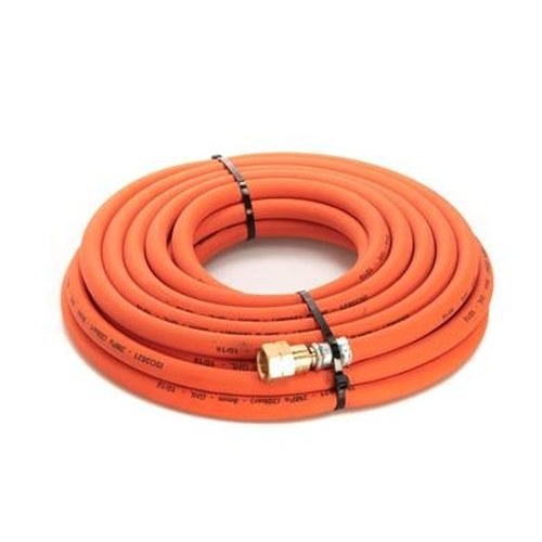 Propane Fitted Hose 10mm (3/8") x 10m c/w Hose Check Valves (3/8")