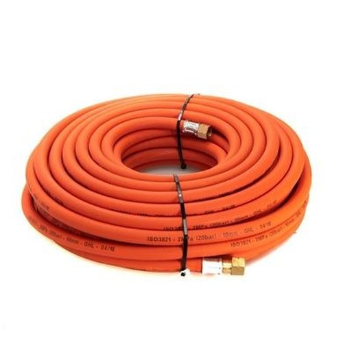 Propane Fitted Hose 10mm (3/8") x 30m c/w Hose Check Valves (3/8")