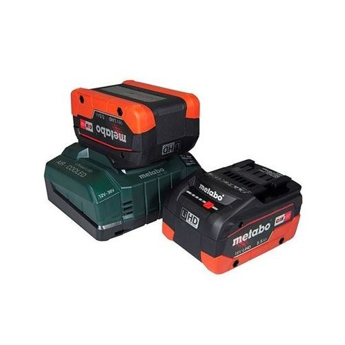 SD Metabo Battery Charger & 2x 18v Li-HD Batteries