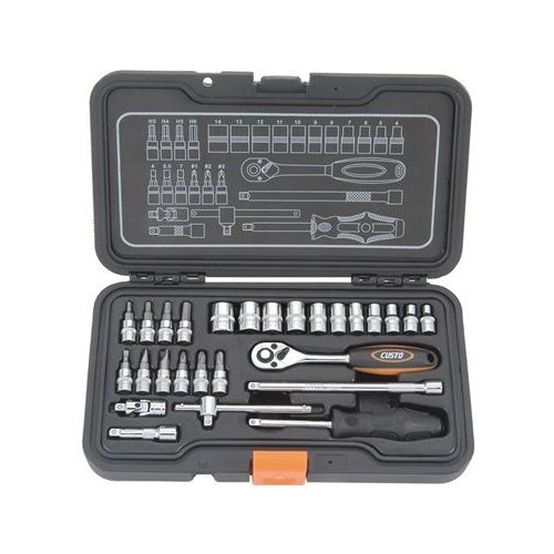 Socket & Ratchet Handle Kit 1/4" (27 PC)