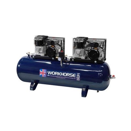 Workhorse Tandem Air Compressor 2 x 3HP 250L 230V